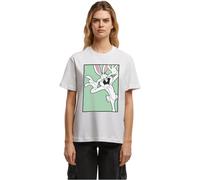 MERCHCODE Mc1421-looney Tunes Bugs Bunny Funny Face Ladies Tee T-Shirt, Bianco, L Donna