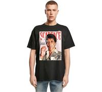 MERCHCODE Mc1523-scarface Magazine Cover Oversize Tee T-Shirt, Nero, M Uomo