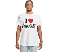 MERCHCODE Mc894-coca Cola I Love Coke Tee T-Shirt, Bianco, L Uomo