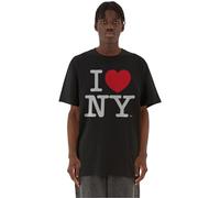Merchcode Mc933-i Love NY Oversize Tee T-Shirt, Nero, L Uomo