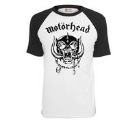 Merchcode Motörhead Everything Louder Raglan Tee T-Shirt, Wht/Blk, L Ragazzo