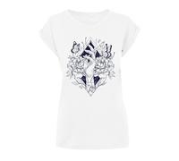Merchcode Mp0000721-ladies Frida Kahlo Hand T-Shirt, Bianco, L Donna