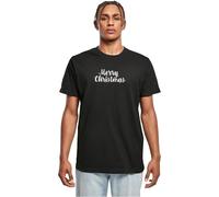 MERCHCODE Mp0004982-merry Christmas Lights T-Shirt Round Neck, Nero, XXL Uomo