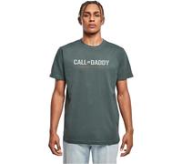 MERCHCODE Mp0006845-fathers Day-Call of Daddy T-Shirt, Verde Bottiglia, XXL Uomo