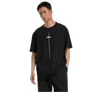 Merchcode Mp0006978-think Different Heavy Oversized Tee T-Shirt, Nero, S Uomo