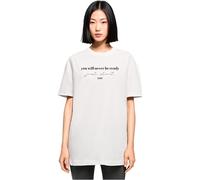 Merchcode Mp0007060-ladies Just Start Oversized Boyfriend Tee T-Shirt, Bianco, S Donna