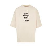 MERCHCODE Mp0007137-good Things Take Time Huge Tee T-Shirt Uomo (Pacco da 1)