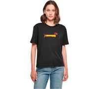 Merchcode Maglietta da donna con cane natalizio MP0009150 M Nero