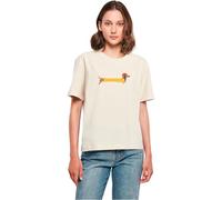 MERCHCODE Mp0009150-ladies Christmas Dog Tee T-Shirt, Sabbia, S Donna