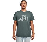Merchcode Mp5011714-acdc-Evolution of Rock T-Shirt, Verde Bottiglia, L Uomo