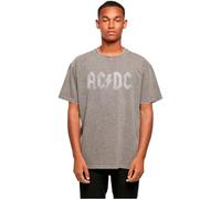 Merchcode Mp5011720-acdc-Logo Acid Washed Oversize Tee T-Shirt, Asfalto, M Uomo