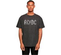 Merchcode Mp5011720-acdc-Logo Acid Washed Oversize Tee T-Shirt, Nero, 4XL Uomo