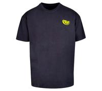 MERCHCODE Mp5012510-wording-Lemon Heavy Oversize Tee T-Shirt, Marina Militare, L Uomo