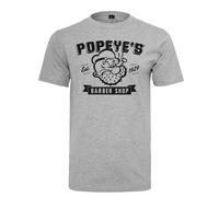 Merchcode Popeye Barber Shop Té Uomo T-Shirt Jersey Girocollo Superiore Nuovo