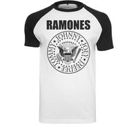 Merchcode Ramones Circle Raglan Tee Uomo T-Shirt Logo Stampa Cotone Jersey