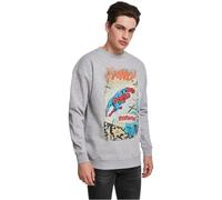 MERCHCODE Spiderman Ftanng Crewneck, Felpa Uomo, Grey, XL