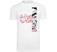 Merchcode T-shirt Angry Hulk Tee White S Bianco