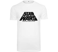 Merchcode T-shirt Star Wars Original Logo Tee White S Bianco