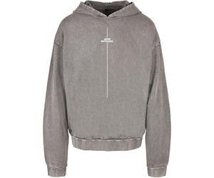 Merchcode Think Different Felpa con cappuccio con lavaggio acido Oversize MP5012706 3XL Grigio
