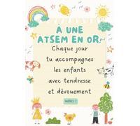 Merci ATSEM: Carnet de Notes A4 - Cadeau Personnalisé pour Maîtresse, ATSEM, Nounou, AESH | Fin d’Année Scolaire
