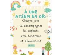 Merci ATSEM: Carnet de Notes A4 - Cadeau Personnalisé pour Maîtresse, ATSEM, Nounou, AESH | Fin d’Année Scolaire