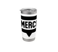 Merci Francese Grazie Bicchiere termico in acciaio inox doppia parete