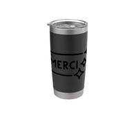 Merci Francese Grazie Bicchiere termico in acciaio inox doppia parete
