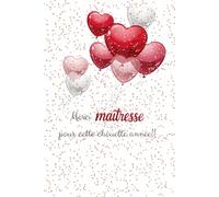 Merci maîtresse pour cette chouette année!!: Carnet de notes ligné 100 pages 6X9 ballons coeurs