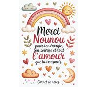 Merci Nounou: Carnet de notes A5 , 100 pages , idee cadeau d'école personnalisé fin d'année