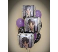 MERCOLEDI ADDAMS , KIT 3 PALLONCINO FOIL Compleanno PARTY WEDNESDAY