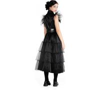 Mercoledì Addams Vestito Abito Ballo Rave 'n' Dance Costume Halloween Bambina