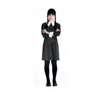 Mercoledi' addams vestito classico con parrucca con trecce