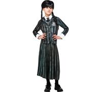 Mercoledì Famiglia Addams Nevermore Scuola Uniforme Bambina Halloween