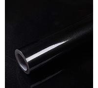 Mercoy 40cm x 300cm Carta Adesiva per Mobili Nero Glitter Pellicola Autoadesivo Mobili Carta da Parati Nero Impermeabile Vinilica Decorativa Bagno Cucina Camera da Letto Parete Desktop