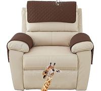 MeRcri Copri poggiatesta per Divano, Copribraccioli per Divano Sedia reclinabile Bracciolo Copri Poltrona Braccioli Protezione Copri Sedile Divano, per 1 2 3 Posti (Color : Coffee, Size : 1 Seat)