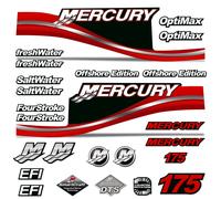 Mercury 175 Quattro 4 Tempi Decalcomania Kit Fuoribordo Motore Grafico Merc Red