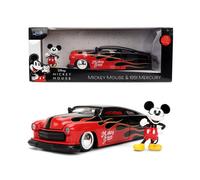 Mercury Coupè 1951 Nero Rosso Con Mickey Mouse Figura Modellino 1:24 Jada Toys