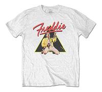 Freddie Mercury Maglietta Triangle Unisex White XL