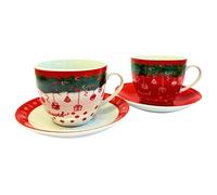Mercury - Servizio 2 Mug Natalizie, Tazze in Ceramica - Decori Natalizi - per Colazione -, Tè, Caffè, Cappuccino - Idea Regalo per Natale