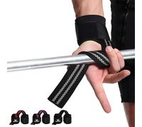 MERCURYAL Cinghie da Palestra con Fascia da Polsiere Palestra - Straps Palestra - Cinghie per Sollevamento Pesi Imbottite - Polsini Palestra - Fascette Palestra - Lifting Straps (Grigio)