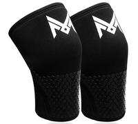 MERCURYAL Confezione da 2 Ginocchiere Crossfit per Allenamento - Ginocchiere da Palestra - Ginocchiere Powerlifting - Ginocchiera in Neoprene 5mm - Palestra (L)