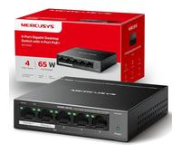 MERCUSYS 5-Port Gigabit Desktop Ethernet Switch with 4-Port PoE+, PoE Power Budg