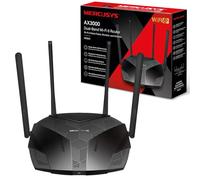 MERCUSYS AX3000 Dual-Band Wi-Fi 6 Router, Wi-Fi Speed up 2402 Mbps (5 GHz) + 574 Mbps (2,4 GHz), canale 160 MHz, 3 porte LAN Gigabit, ideale per giochi Xbox/PS4/Steam e 4K (MR80X)