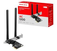 MERCUSYS MA30E AC1200Mbps Wireless Bluetooth 5.0 PCIe Adattatore WiFi per PC, MU-MIMO Copertura del segnale più ampia Scheda PCIe WiFi, scheda di rete per desktop/PC Windows 10/11 (64 bit)