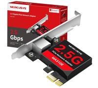 MERCUSYS MA310E Scheda WiFi PCIe da 2,5 Gbps, scheda di rete con connessione NAS, LAN di controllo remoto, Ethernet ad alta efficienza energetica, staffa a basso profilo, installazione flessibile