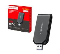 Mercusys MA70XM AX1800 Adattatore USB WiFi 6 per PC, Dual Band 1201Mbps 5GHz + 574Mbps 2.4GHz, USB 3.0, MU-MIMO, WPA3, Retrocompatibile 802.11ax/ac/a/b/g/n, Supporta Windows 11/10