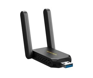 MERCUSYS MA86XH AXE5400Mbps Wi-Fi 6E Adattatore WiFi USB ad alto guadagno per PC, Dongle WiFi USB 3.0 con velocità fino a 2402 Mbps su 6 e 5 GHz, compatibile con Windows 10 e 11, sicurezza WPA3