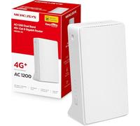 Mercusys MB230-4G Router 4G con Sim Cat6 AC1200 Dual Band LAN/WAN | Per Casa e Ufficio, Inserisci la SIM e Navighi, Senza Configurazione, Antenne Esterne, Backup Internet, Connessione Stabile