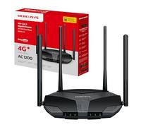 Mercusys MB235-4G Router 4G con Sim Cat6 AC1200 4 Antenne Gigabit | Per Casa e Ufficio, Inserisci la SIM e Navighi, Senza Configurazione, Backup WAN, SMS, App, Parental e LED Control