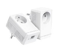 Mercusys MP500P KIT CPL 1000Mbps con 1 porta Gigabit e presa integrata tipo F, custodia CPL Kit da 2 - ideale per godere del servizio multi-TV a casa, compatibile con tutti i box